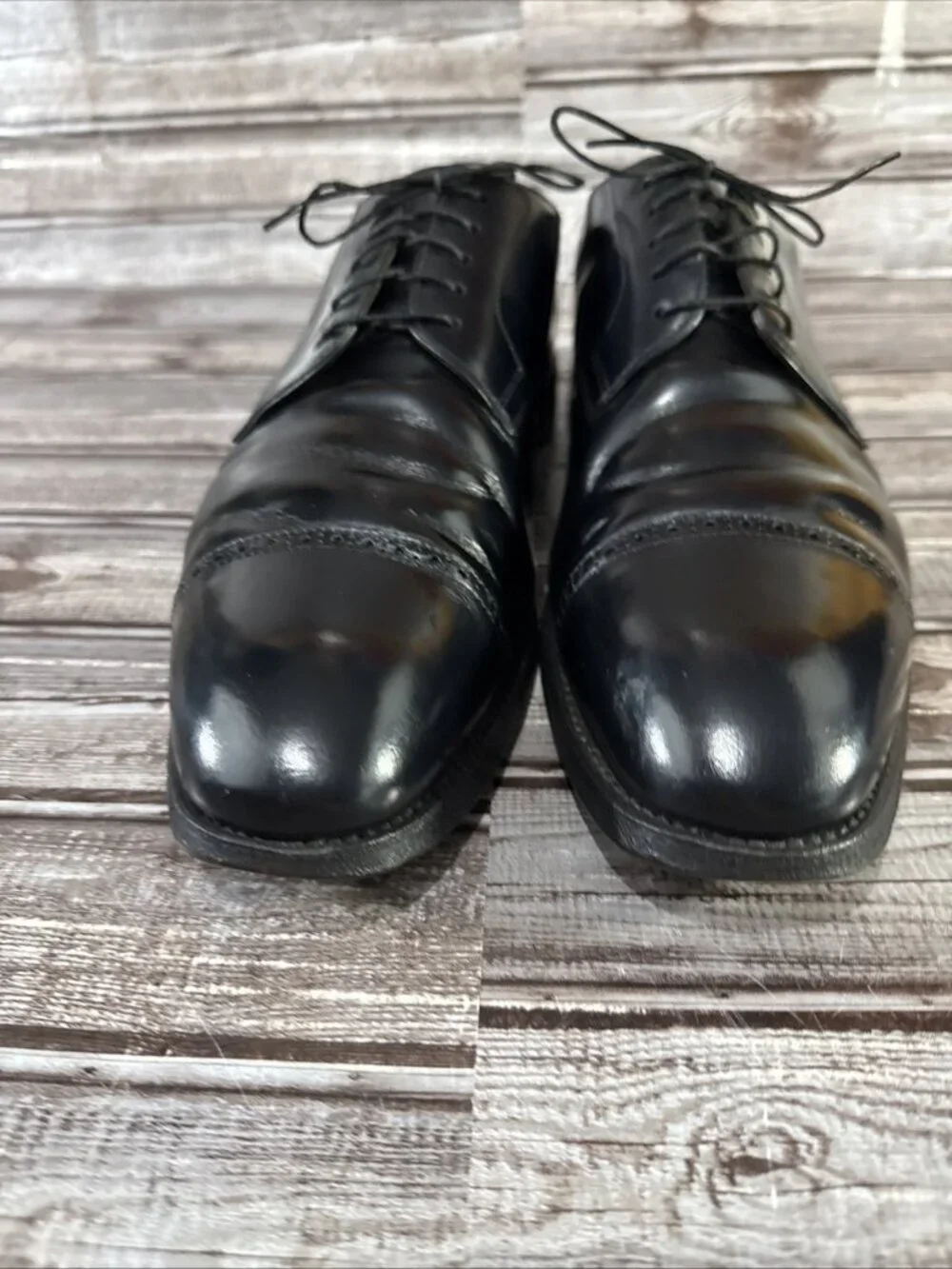 Brooks Brothers Golden Fleece Cap Toe Dress Shoes Sz 11.5 D Black Made in Italy
